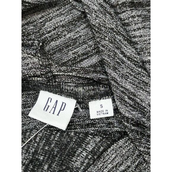 GAP Black-Gray Lightweight Hoodie Crewneck Long-Slv Stretchy Small New With Tags - Picture 9 of 16